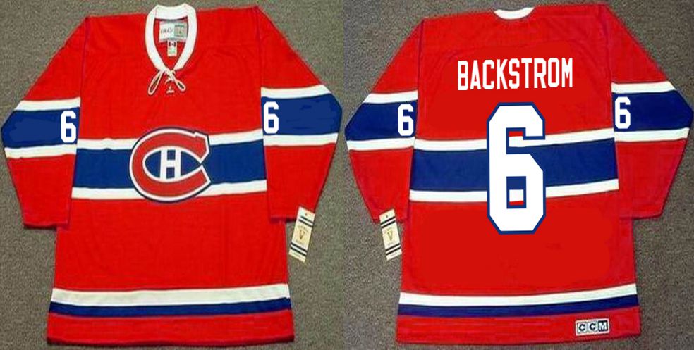 2019 Men Montreal Canadiens #6 Backstrom Red CCM NHL jerseys->montreal canadiens->NHL Jersey